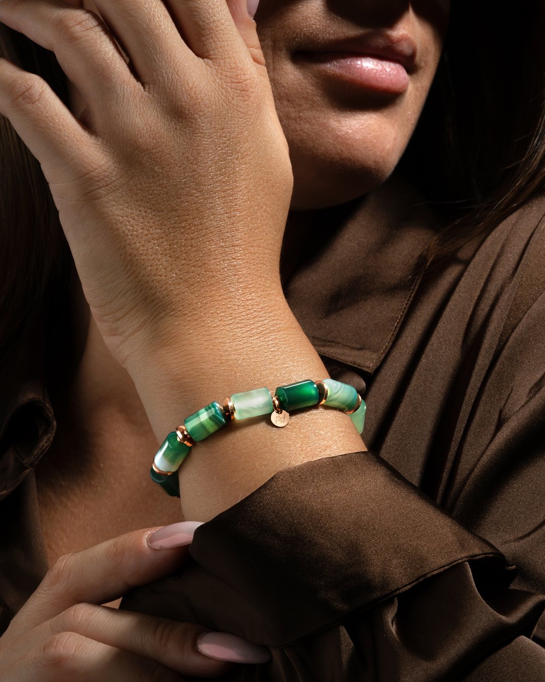 Armband Grüner Achat Verbania