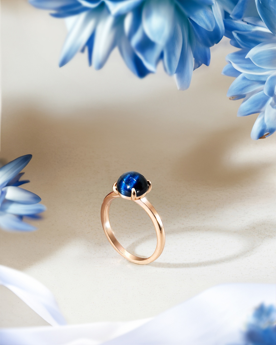 Ring blauem Tigerauge Olmetia