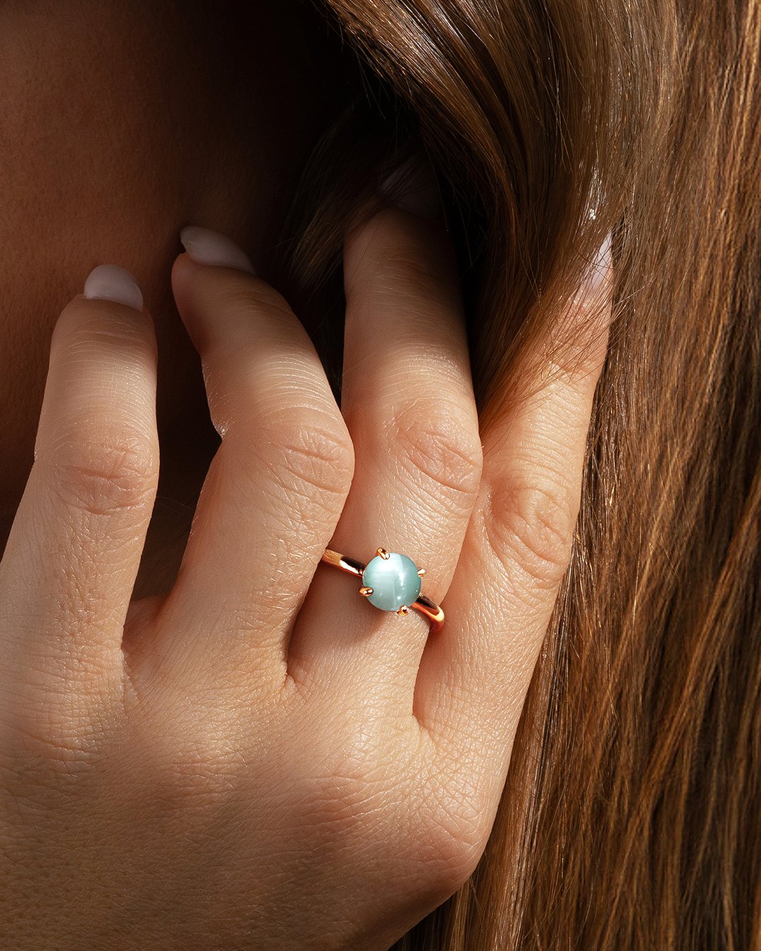 Ring Grüner Mondstein Ponzia