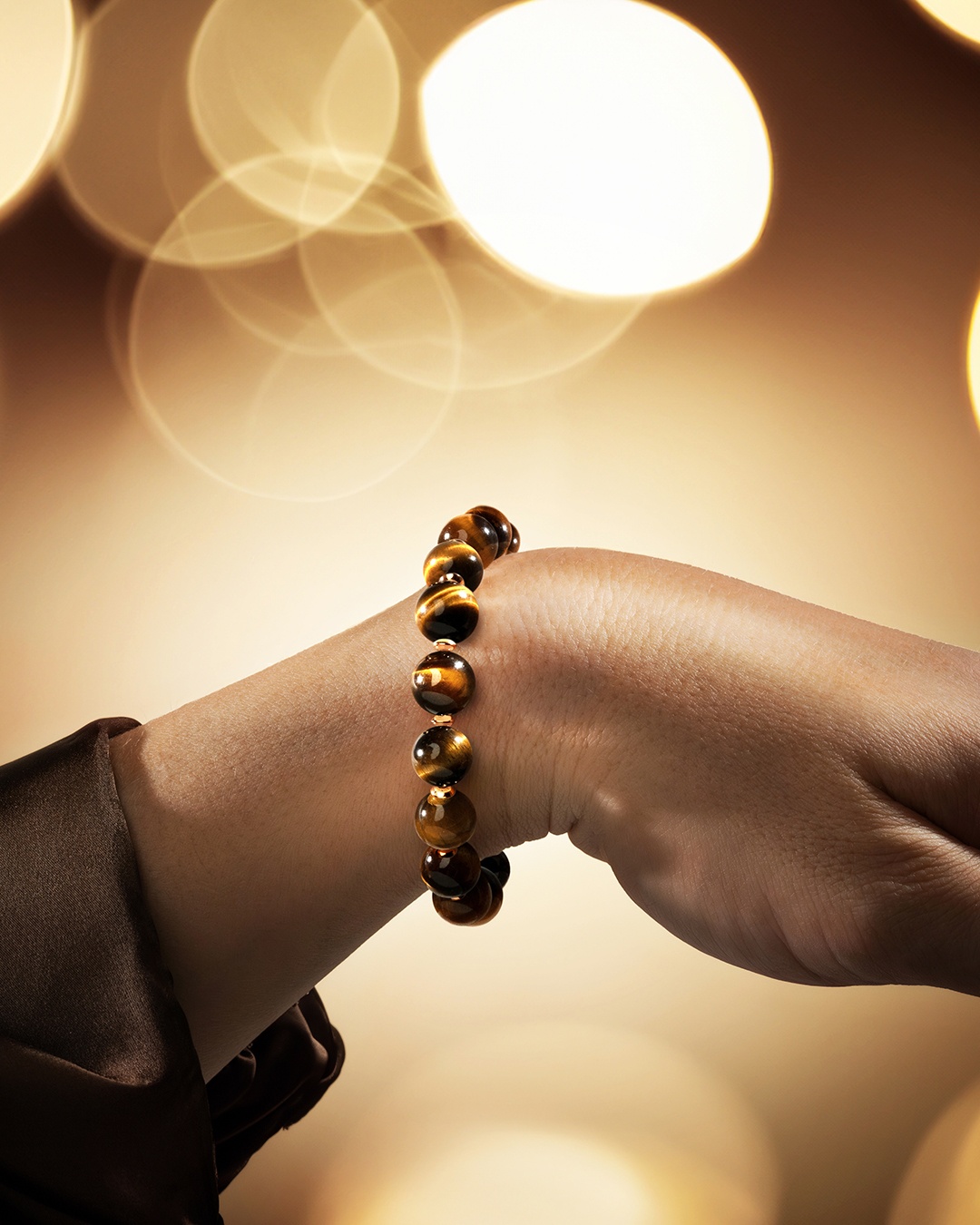 Armband Tigerauge Messinora