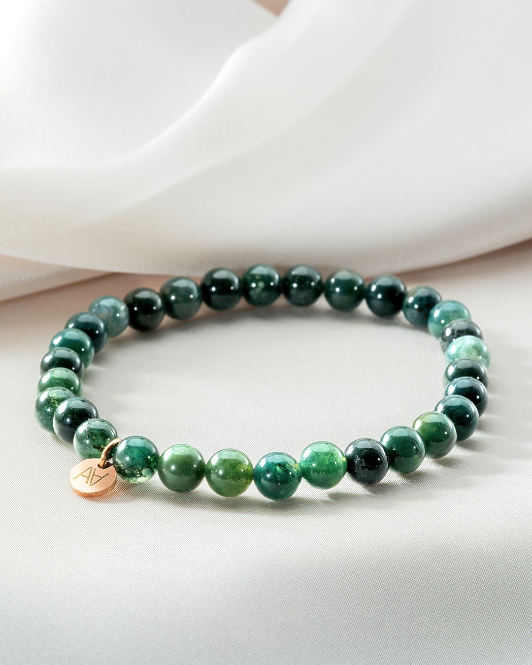 Armband Natursteine Bracelet agate mousse 6mm