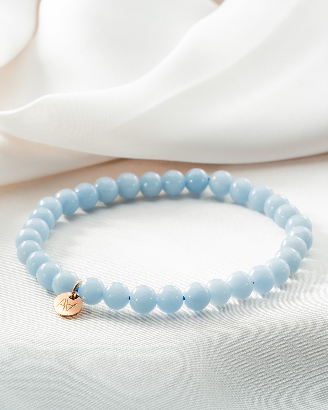 Armband Natursteine Bracelet angélite 6mm