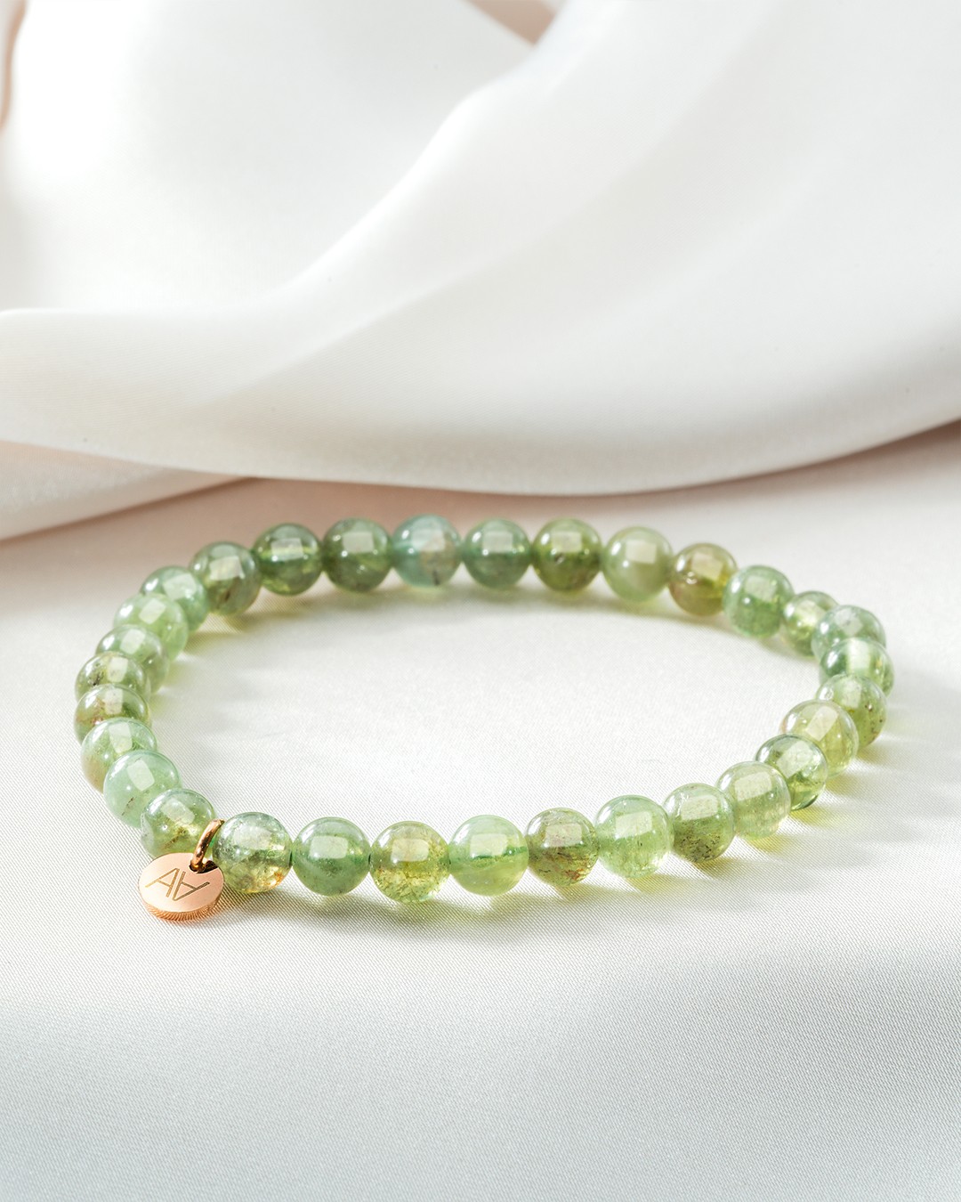 Armband Natursteine Bracelet apatite verte 6mm