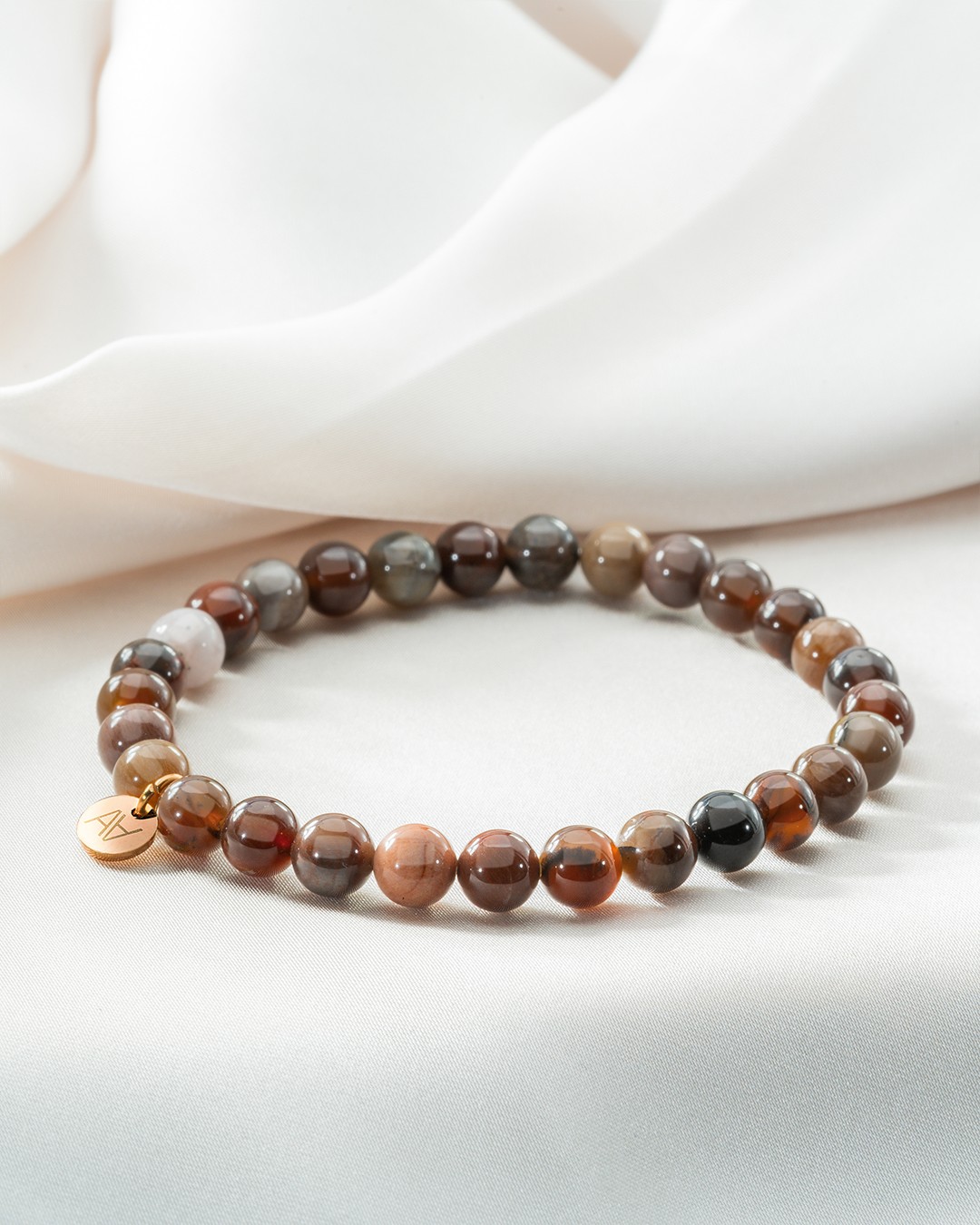 Armband Natursteine Bracelet bois fossile 6mm