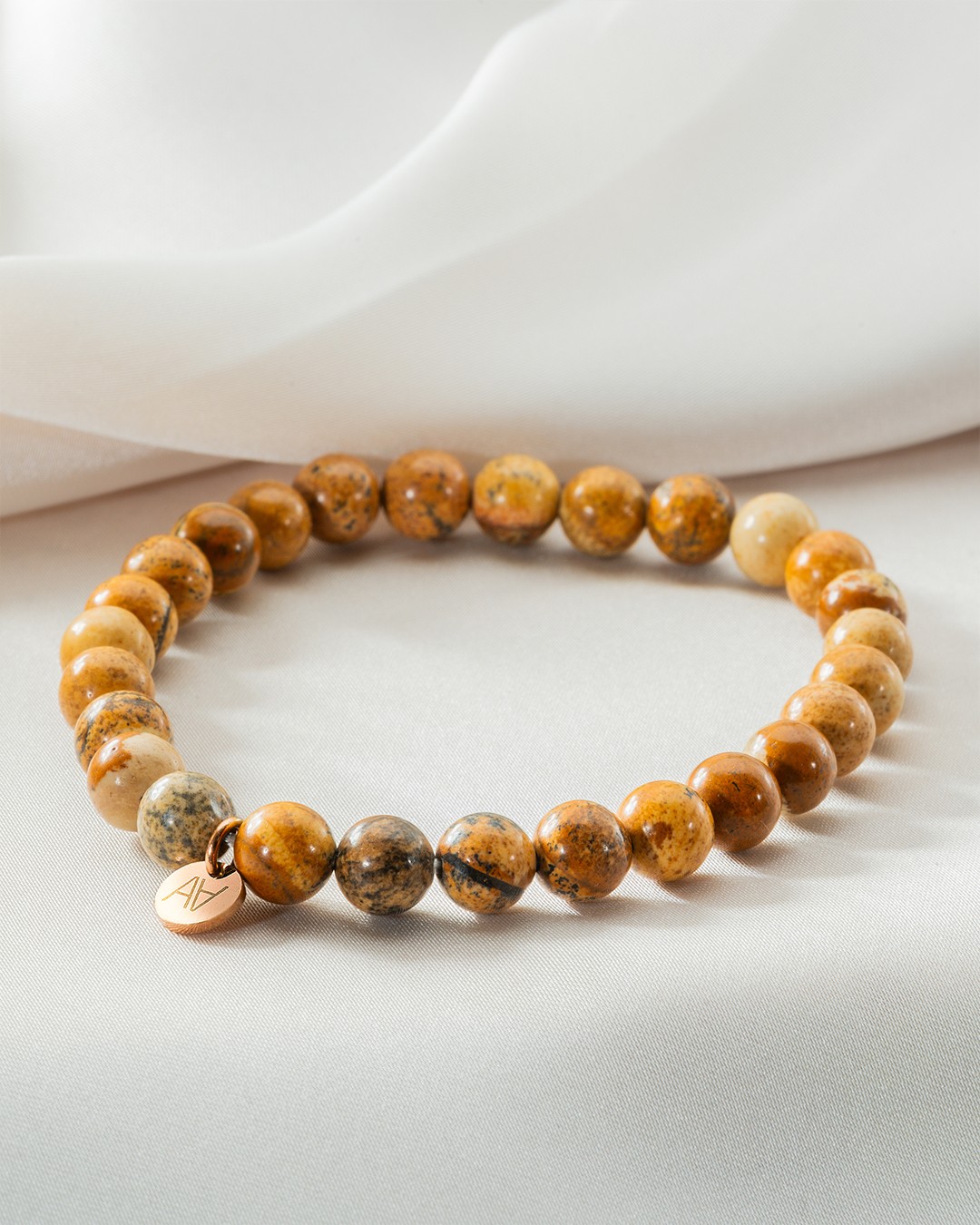 Armband Natursteine Bracelet jaspe paysage 6mm