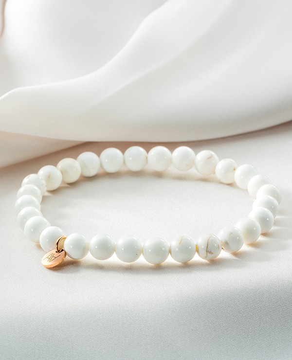 Bracelet magnésite 6mm