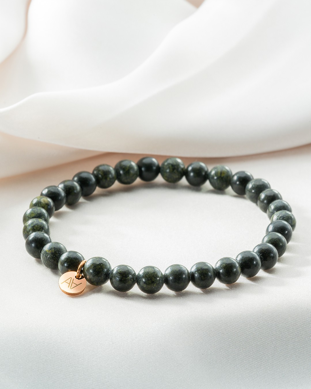 Armband Natursteine Bracelet serpentine Russie 6mm