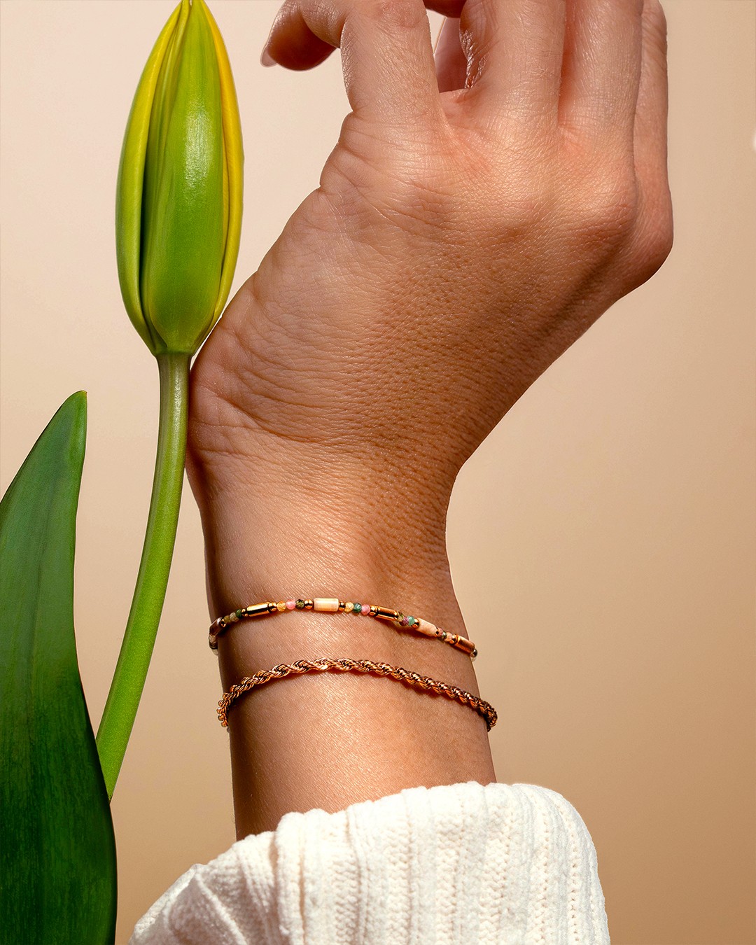 Armband Turmalinsteinen und Rhodonit Monzila