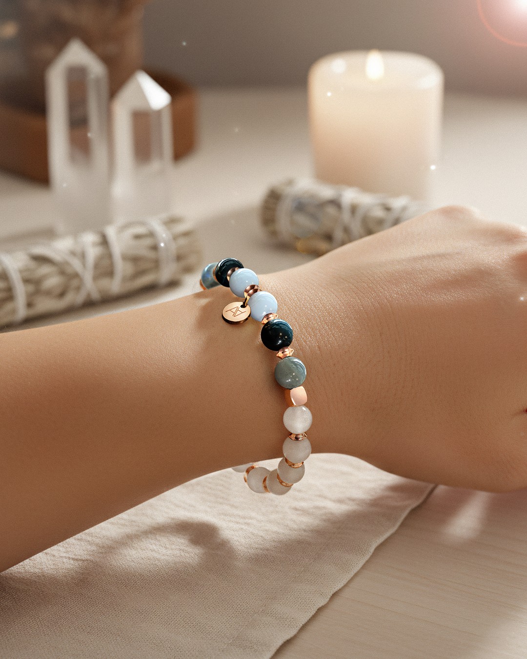 Armband Steinheilkunde Drittes-Auge-Chakra