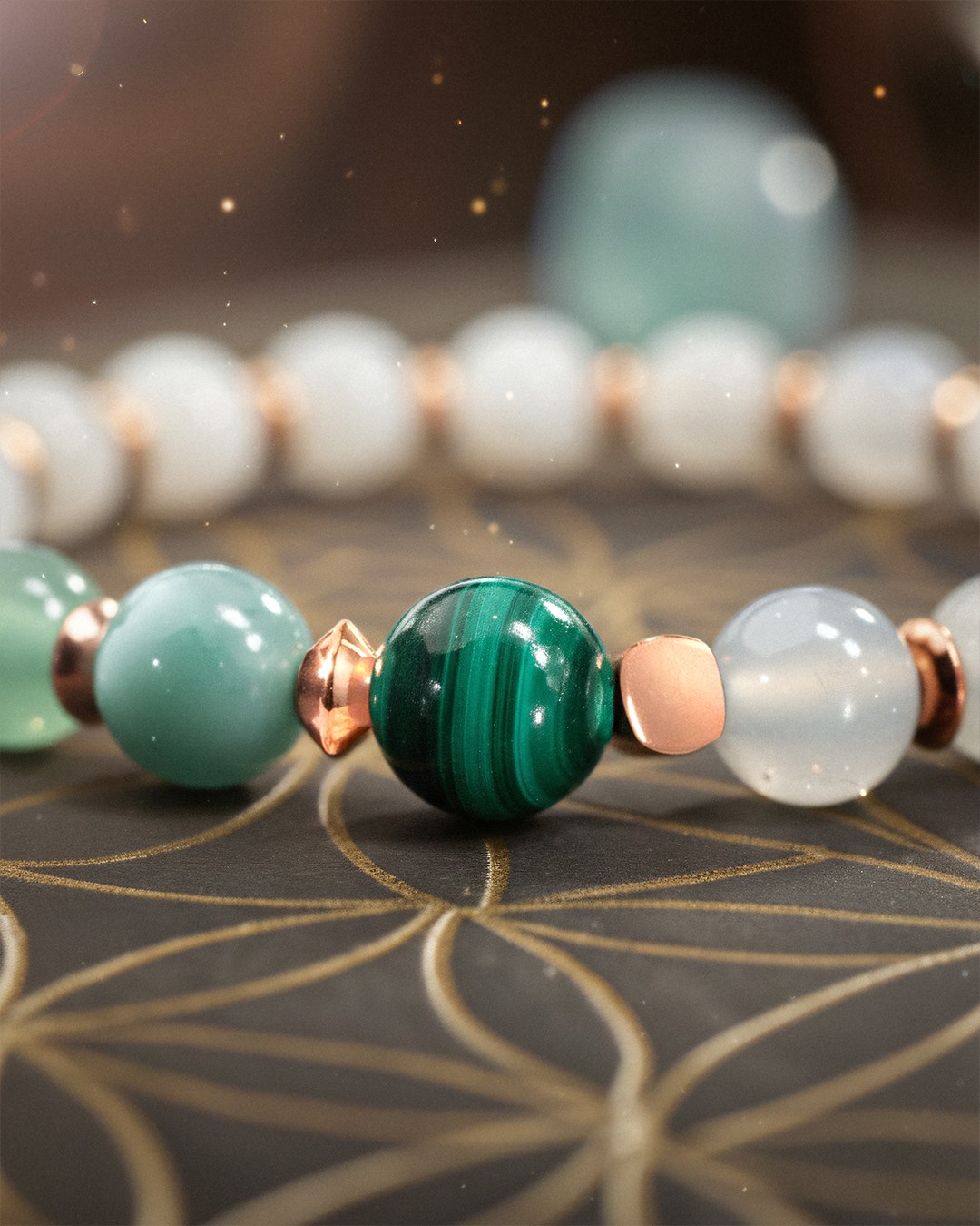 Armband Steinheilkunde Herz-Chakra - Leidenschaft