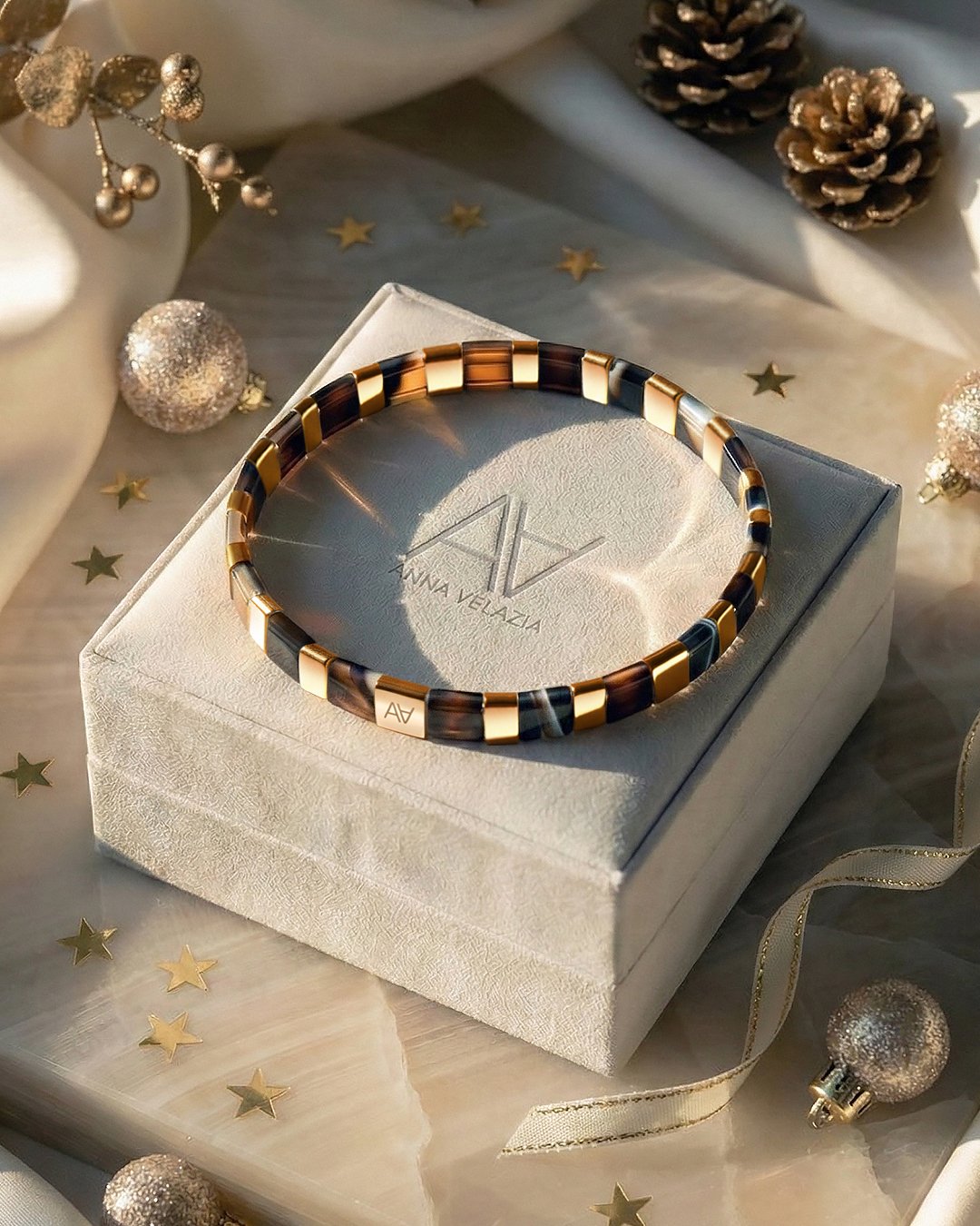 Armband schwarze Achat Assoro