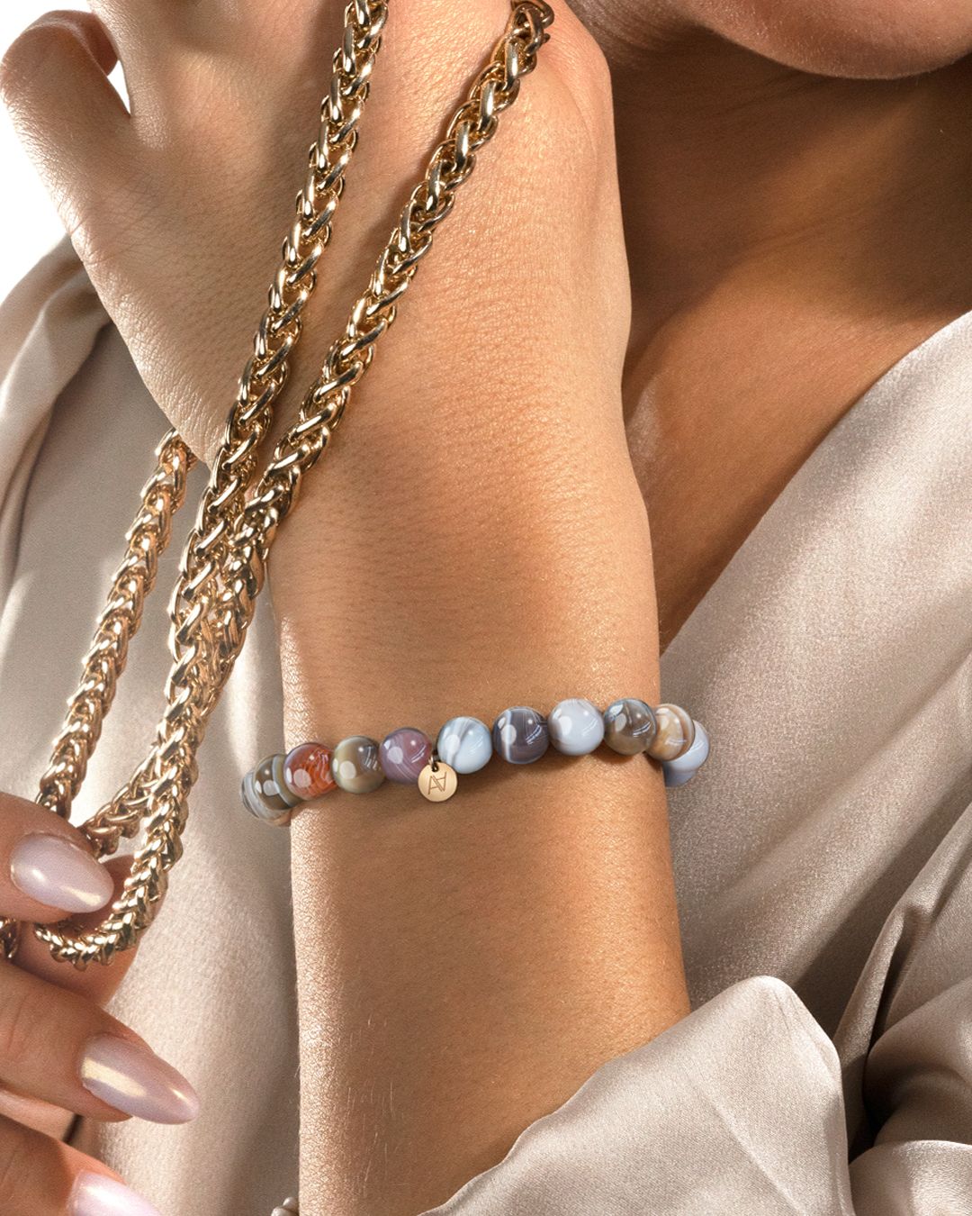 Armband Natursteine Avellina