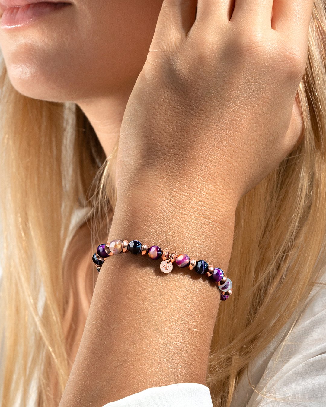 Armband violetten Achat Calizzona