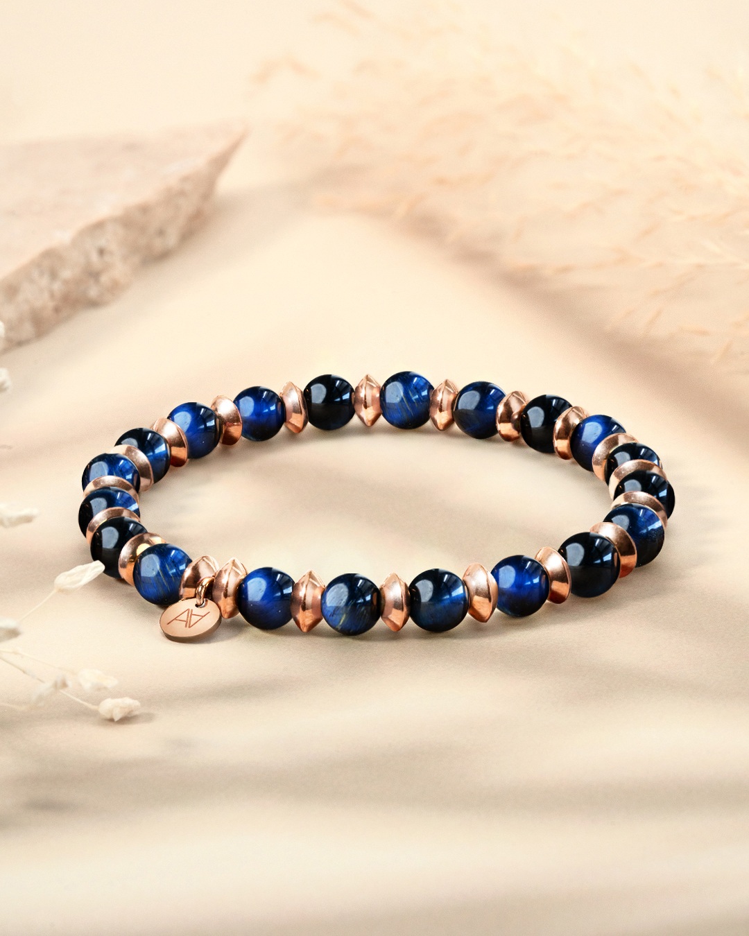 Armband blauem Tigerauge Olmeto