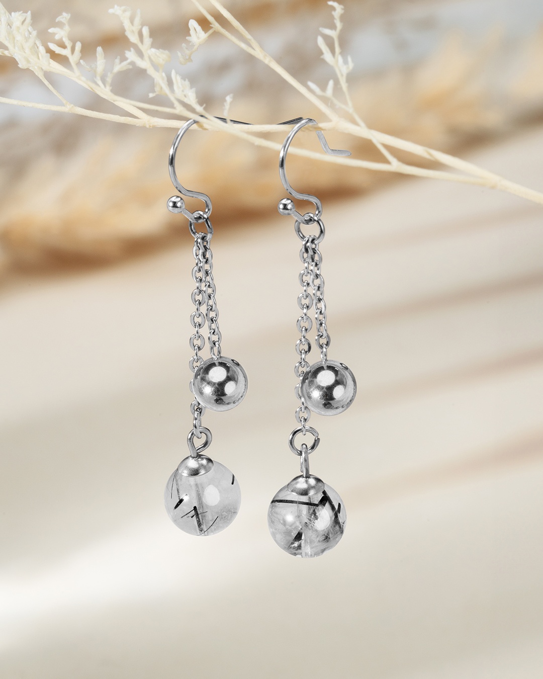 Packshot Ohrringe Turmalin-Rutilquarz Rimini Claro