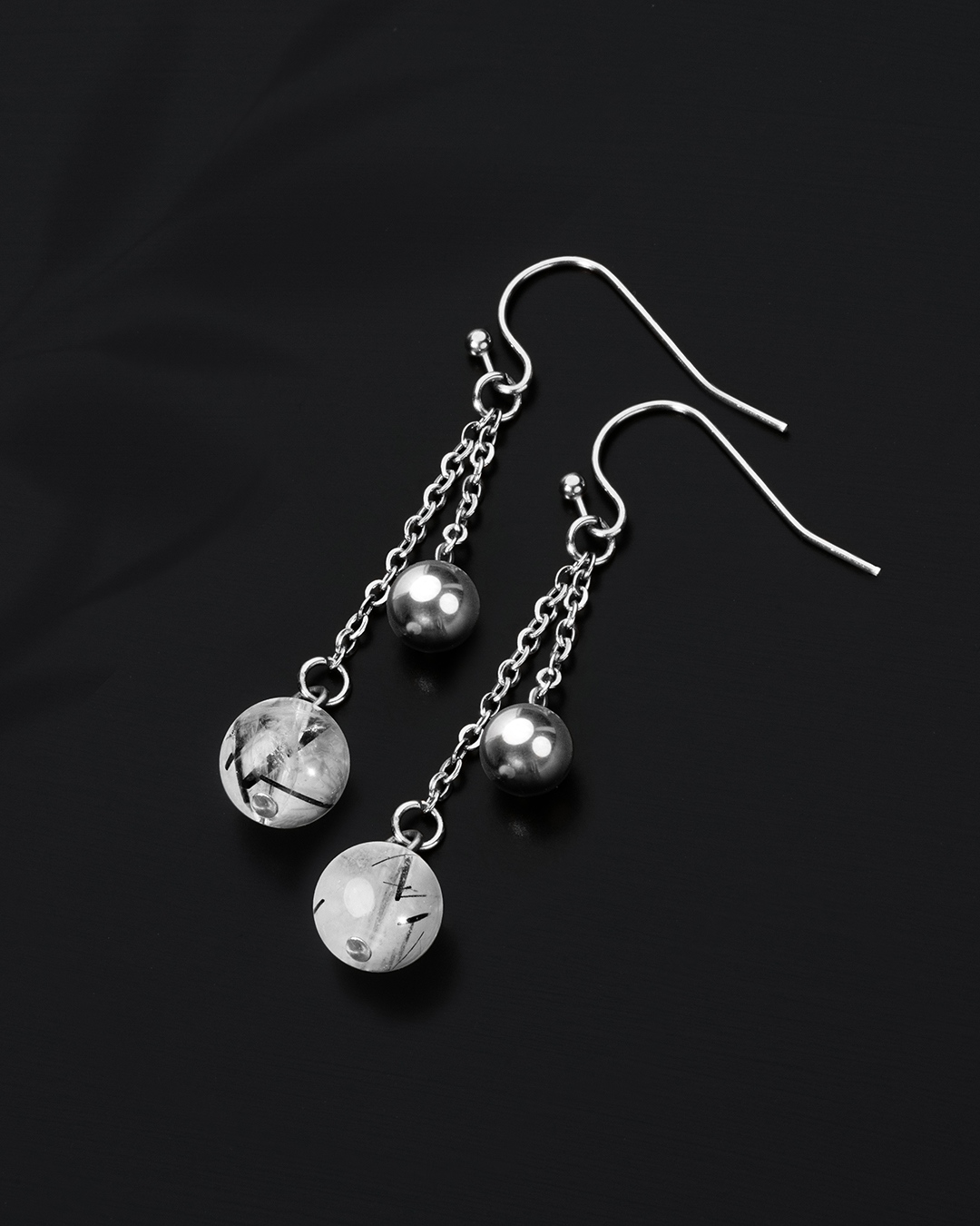 Ohrringe Turmalin-Rutilquarz Rimini Claro