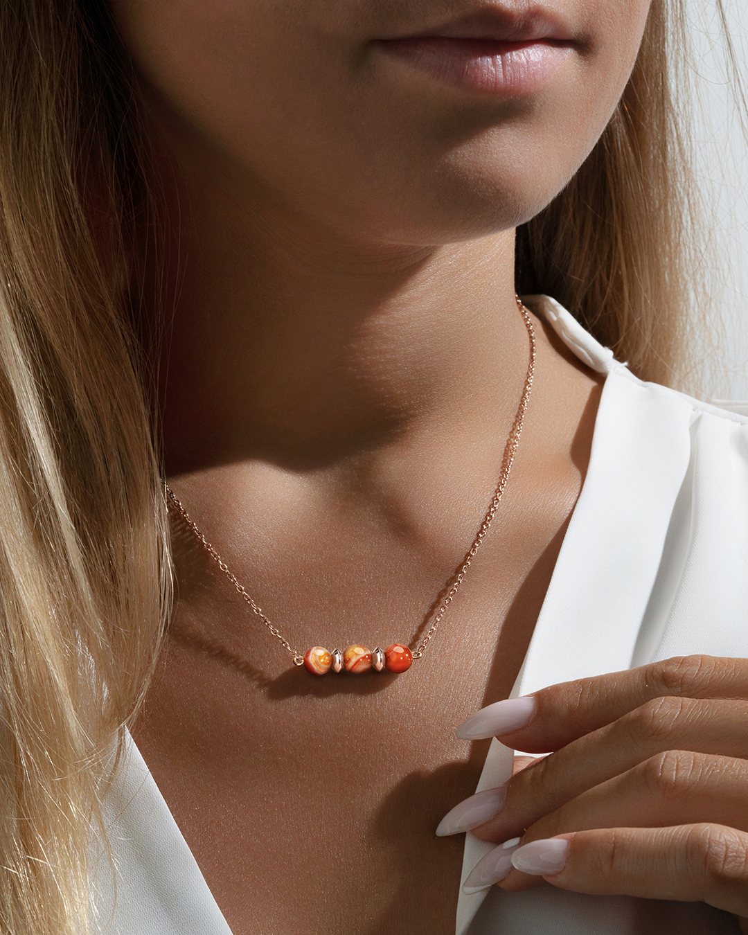 Anhänger gebundenem Achat Rossonio