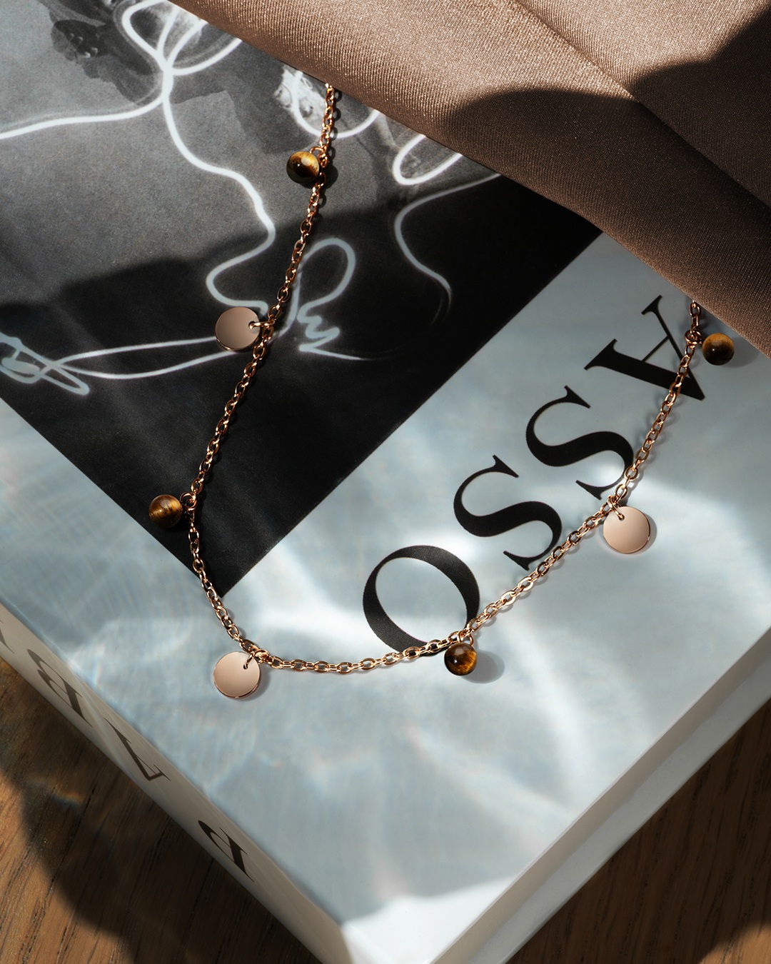 Packshot Anhänger Rosévergoldeter Edelstahl Messinotto